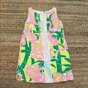 Lilly Pulitzer for Target Pink and Green Flamingo Dress - Size 6/6x